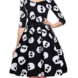 Black Size M Vintage Skull Dress